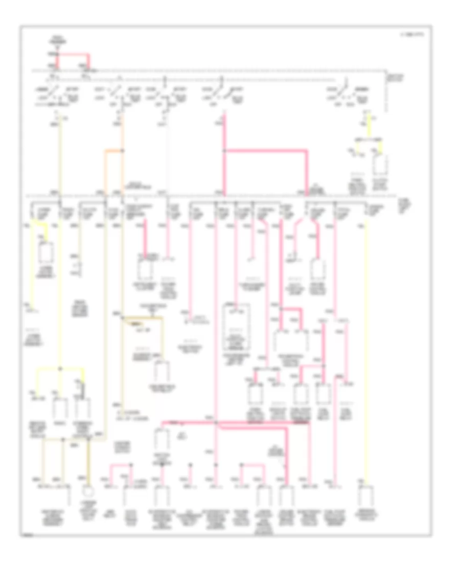 Power Distribution Wiring Diagram 2 of 2 for Chevrolet Cavalier 1996