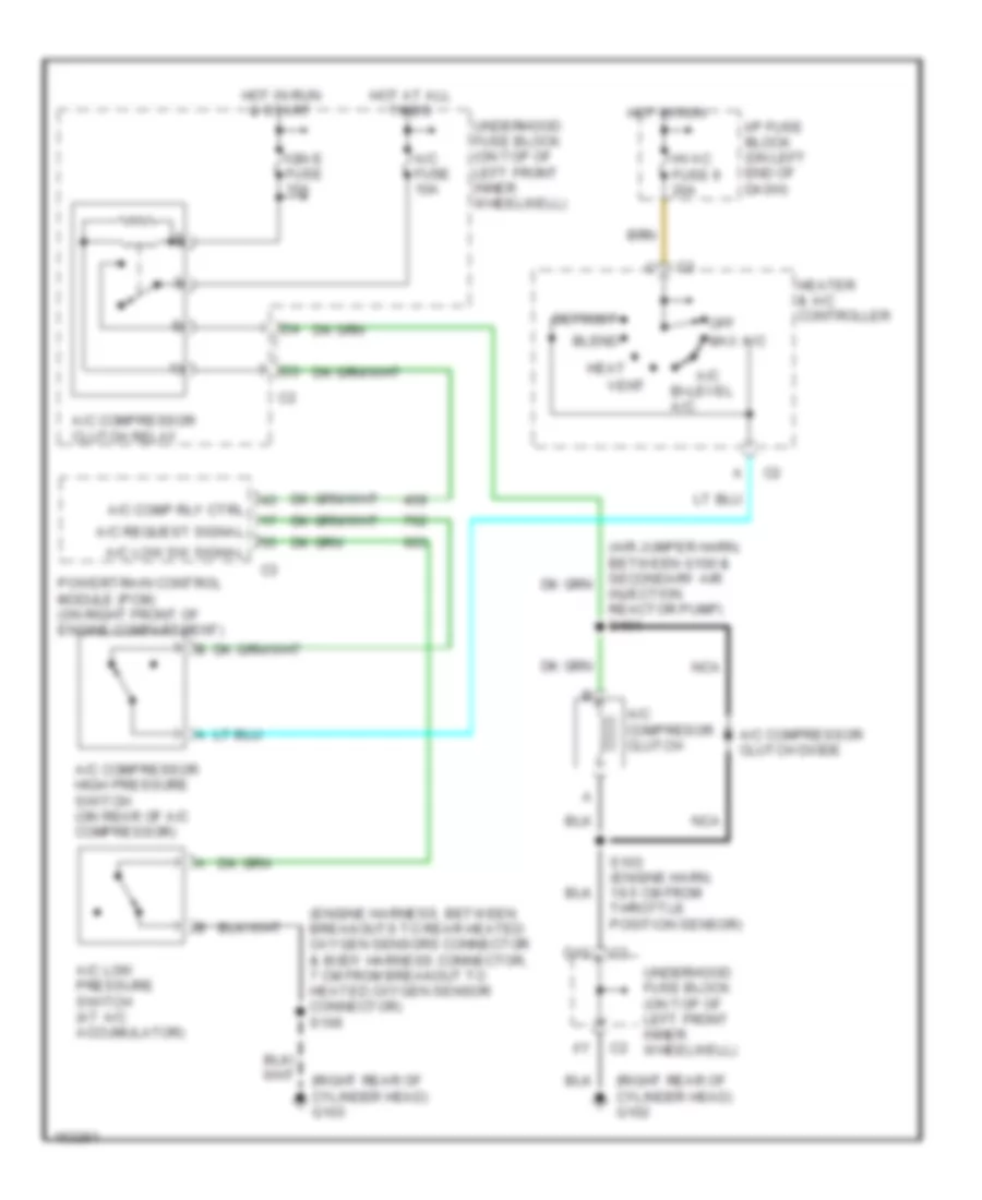 Compressor Wiring Diagram Manual A C for Chevrolet Blazer 2002