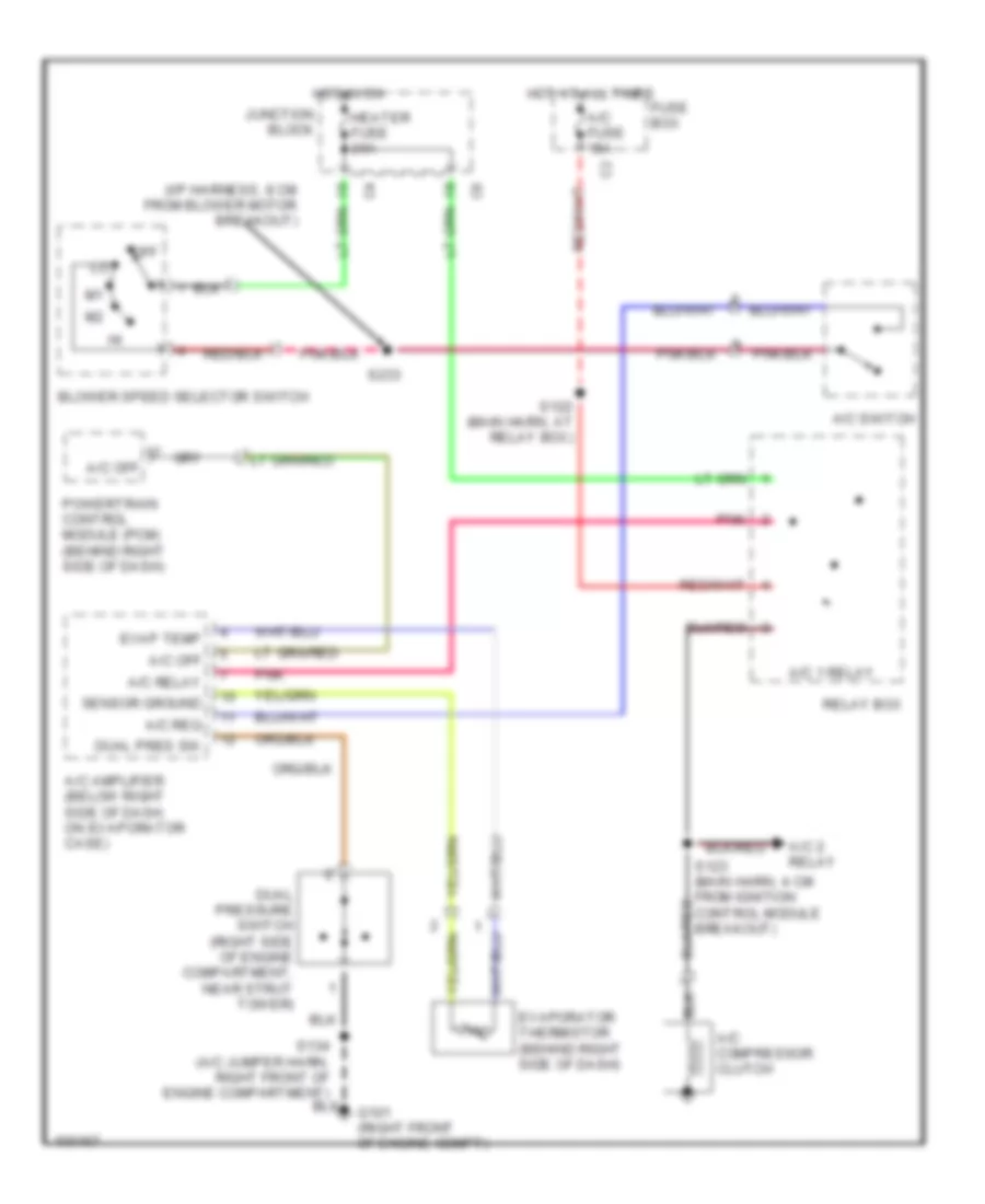 Compressor Wiring Diagram for Chevrolet Metro 1998