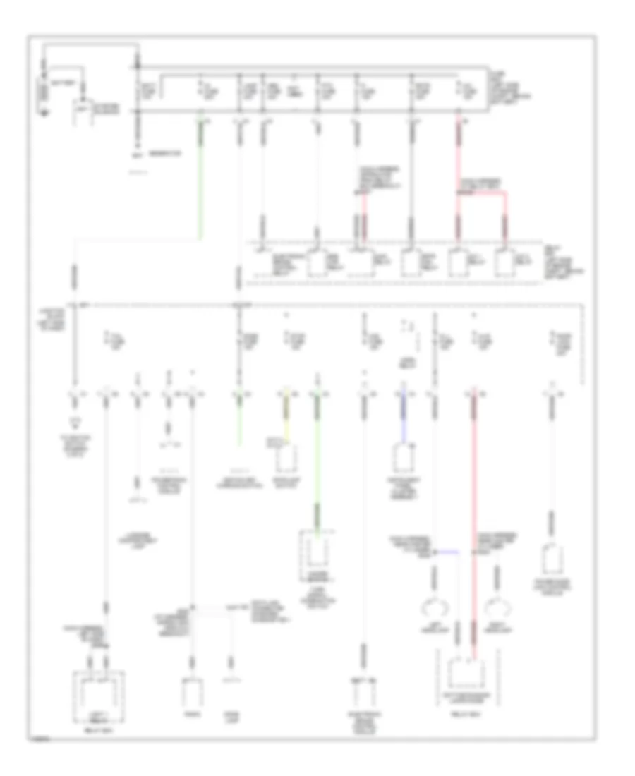 Power Distribution Wiring Diagram 1 of 2 for Chevrolet Metro 1998