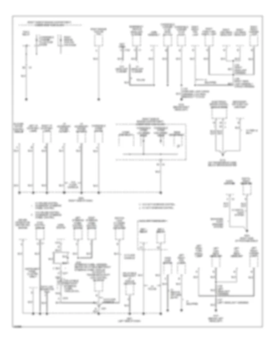 Ground Distribution Wiring Diagram 3 of 3 for Chevrolet Impala LTZ 2011