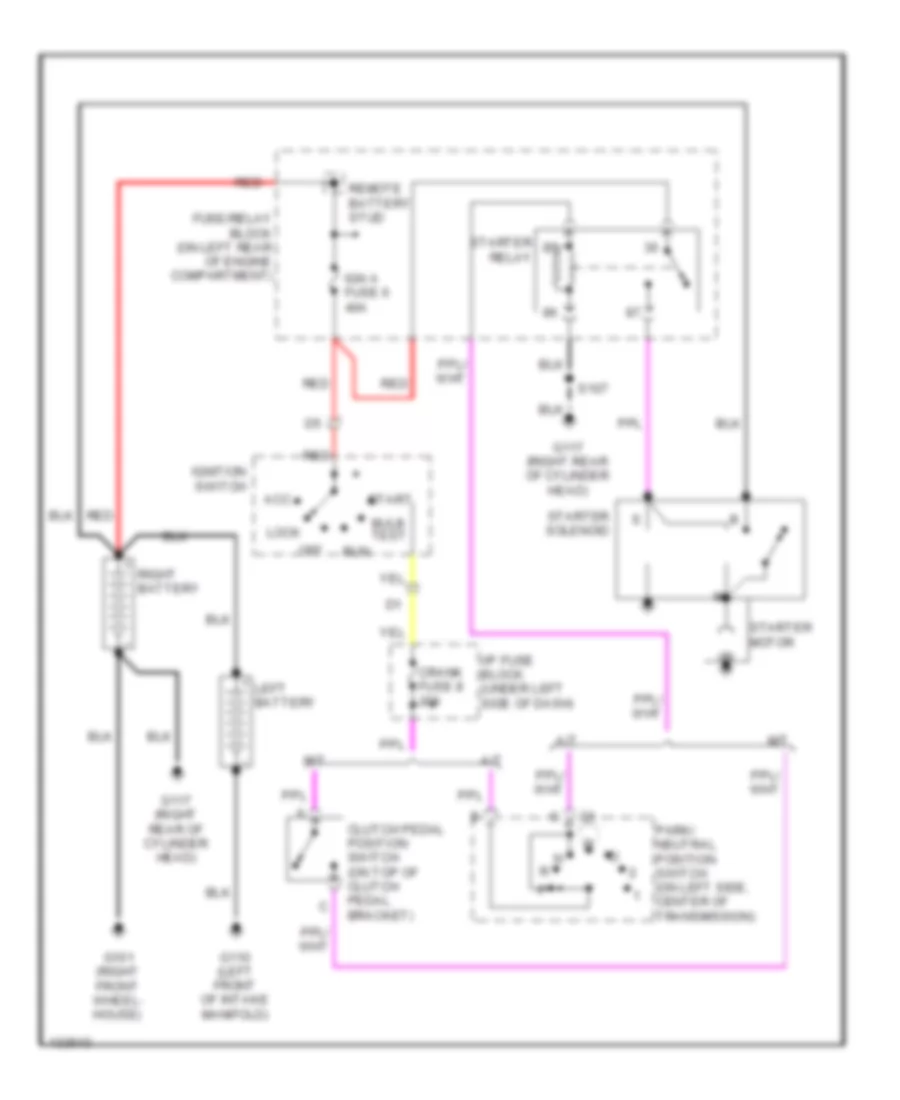 6 5L VIN F Starting Wiring Diagram for Chevrolet Cab  Chassis C2000 3500