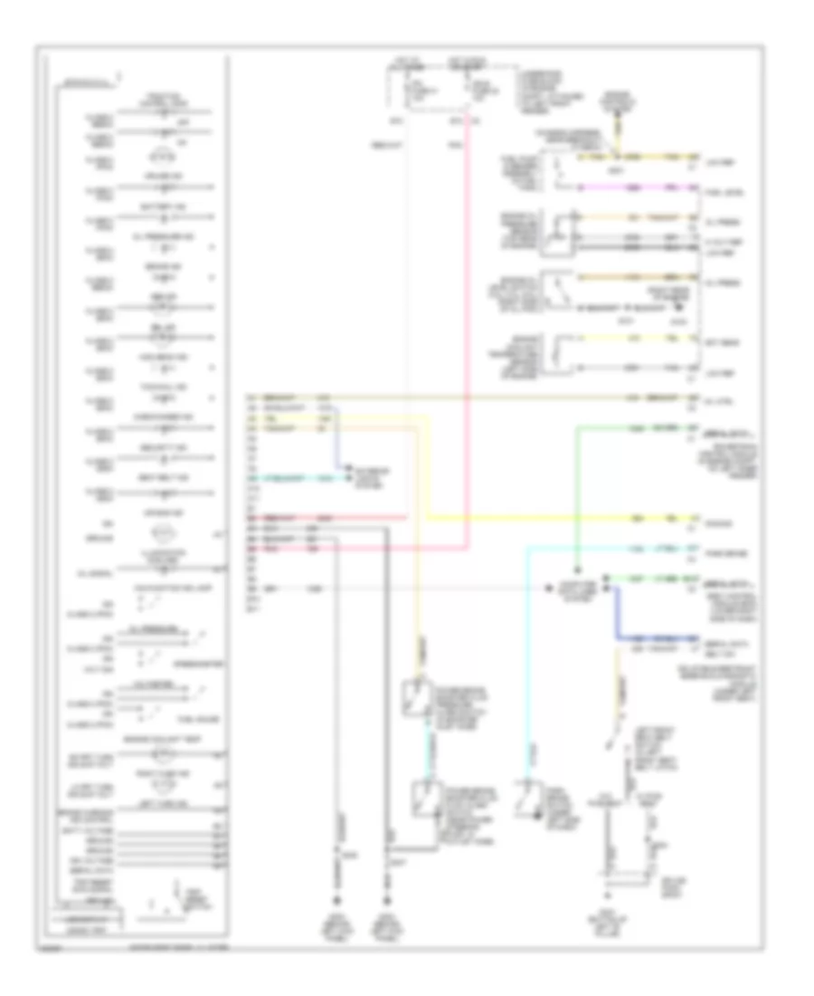Instrument Cluster Wiring Diagram for Chevrolet RV Cutaway G2005 3500