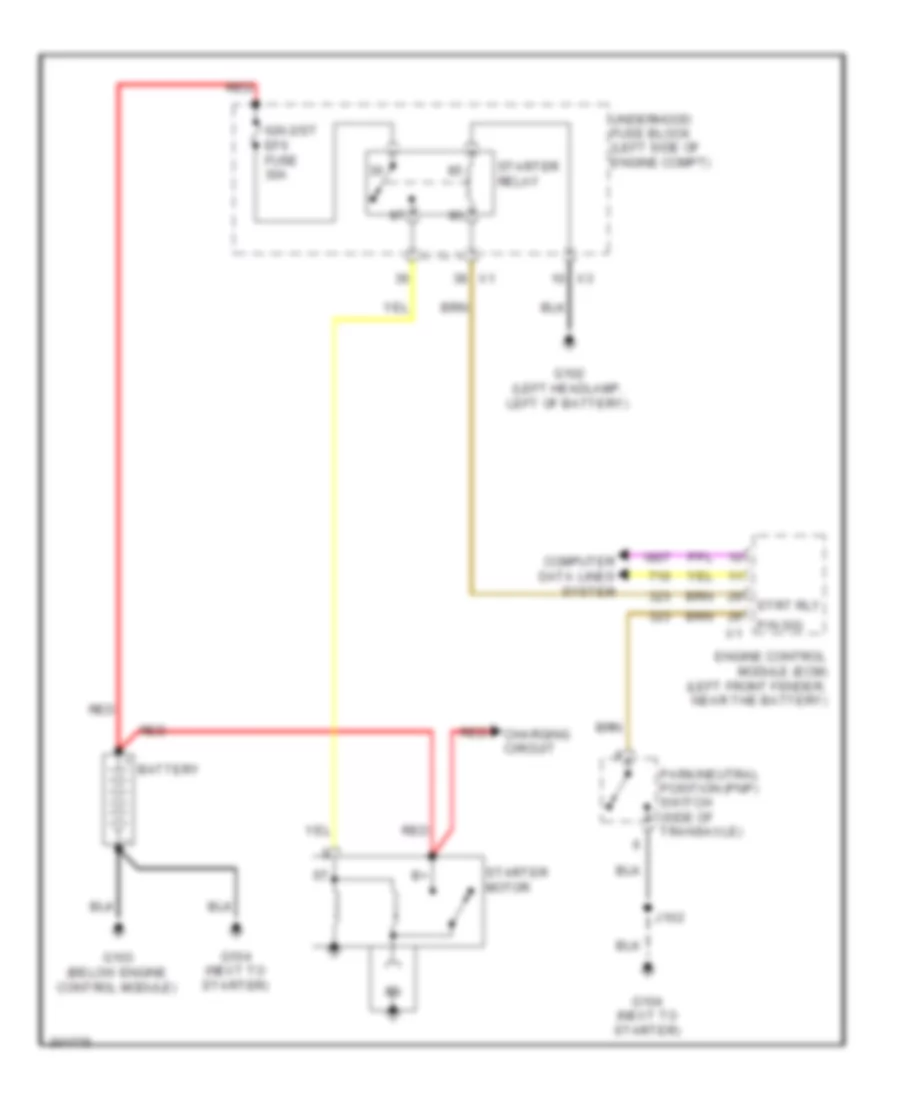 Starting Wiring Diagram for Chevrolet Aveo LS 2011
