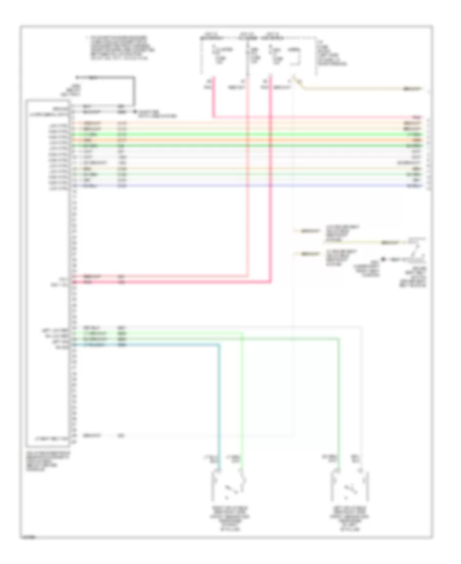 Supplemental Restraints Wiring Diagram, without Restraint Suppression (1 of 2) for Chevrolet Aveo LS 2011