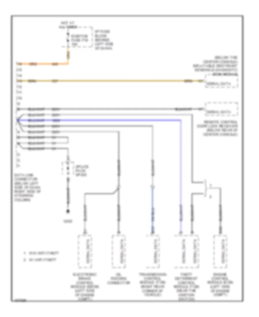 Computer Data Lines Wiring Diagram for Chevrolet Aveo 2004