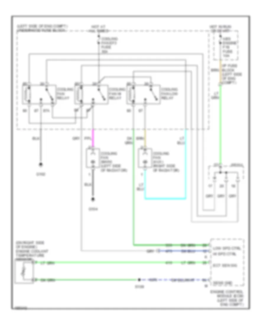 Cooling Fan Wiring Diagram for Chevrolet Aveo 2004