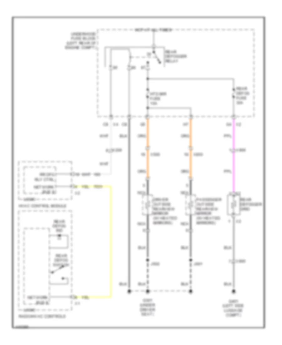 Defoggers Wiring Diagram for Chevrolet Equinox LS 2014