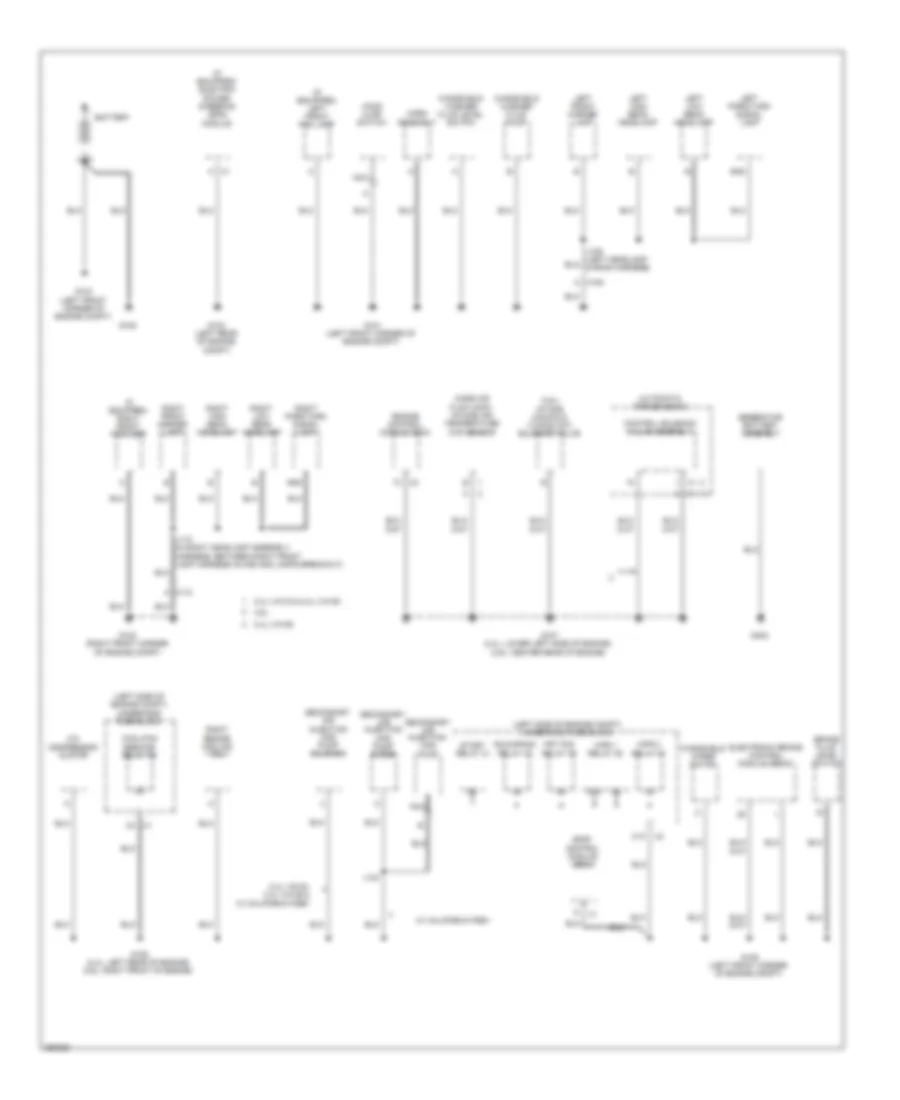 Ground Distribution Wiring Diagram 1 of 3 for Chevrolet Malibu LS 2011
