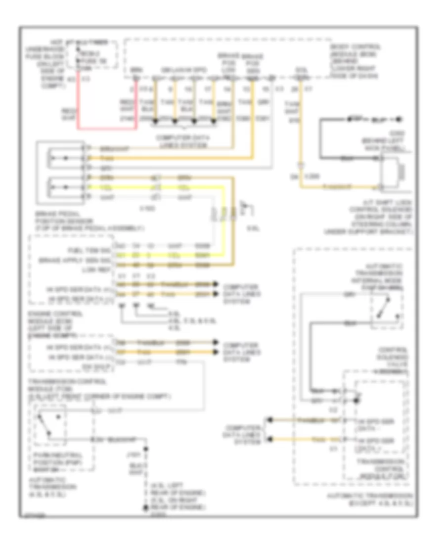Shift Interlock Wiring Diagram for Chevrolet Chevy Express H2012 1500