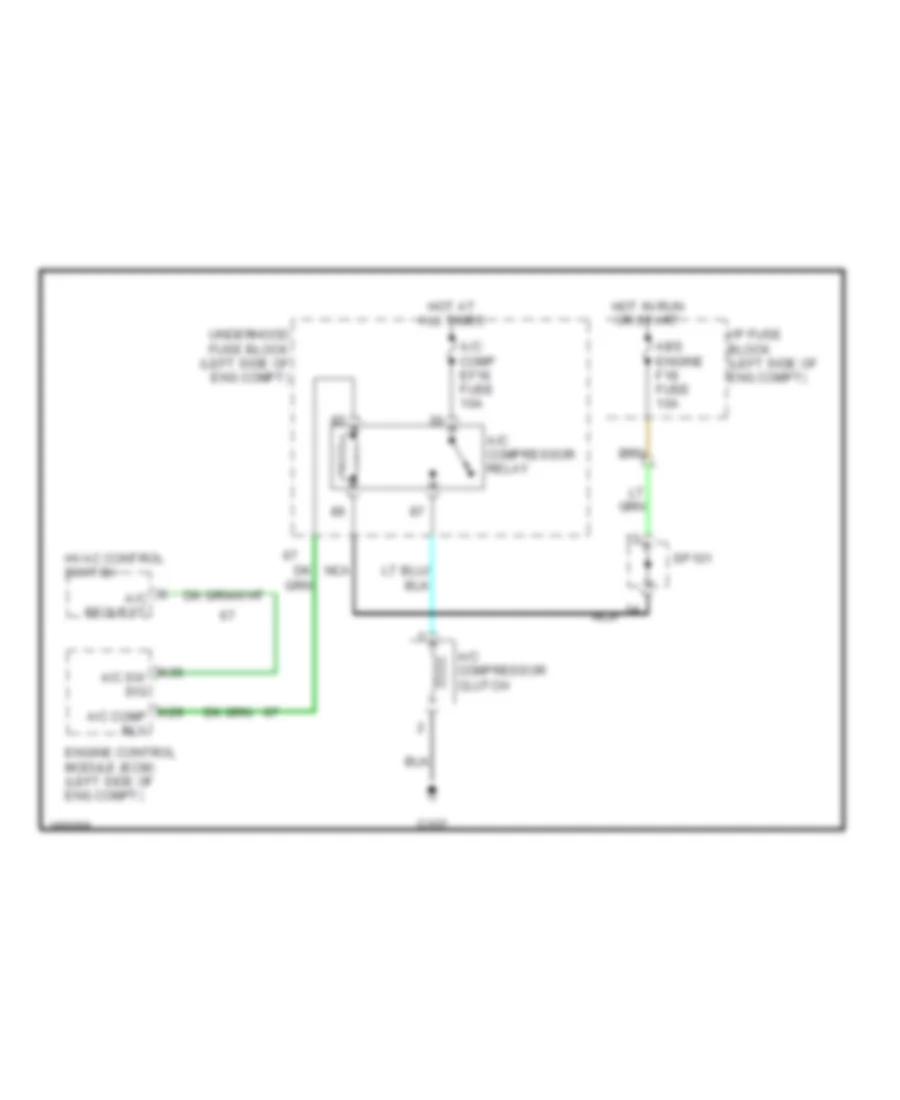 Compressor Wiring Diagram for Chevrolet Aveo LS 2004