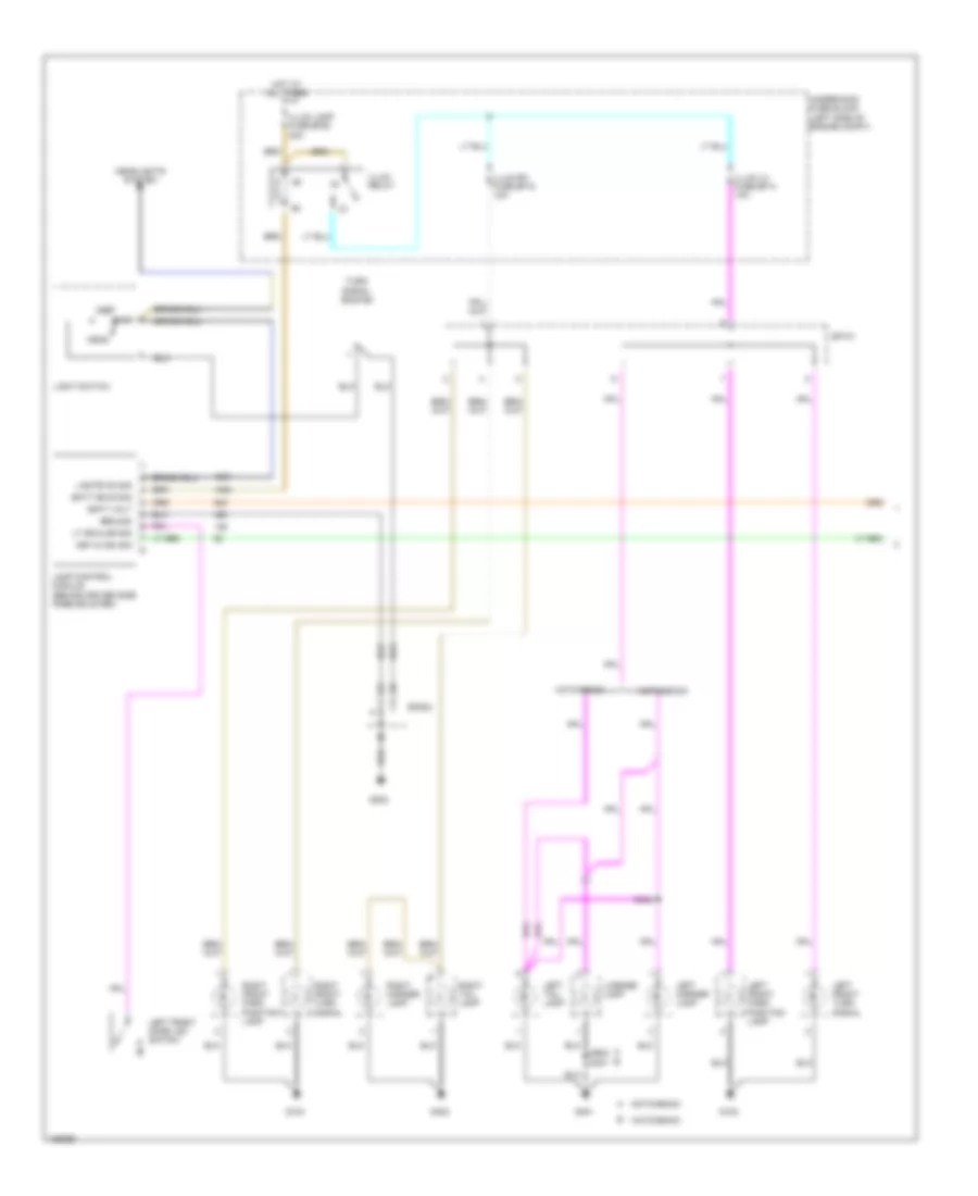 Exterior Lamps Wiring Diagram (1 of 3) for Chevrolet Aveo LS 2004