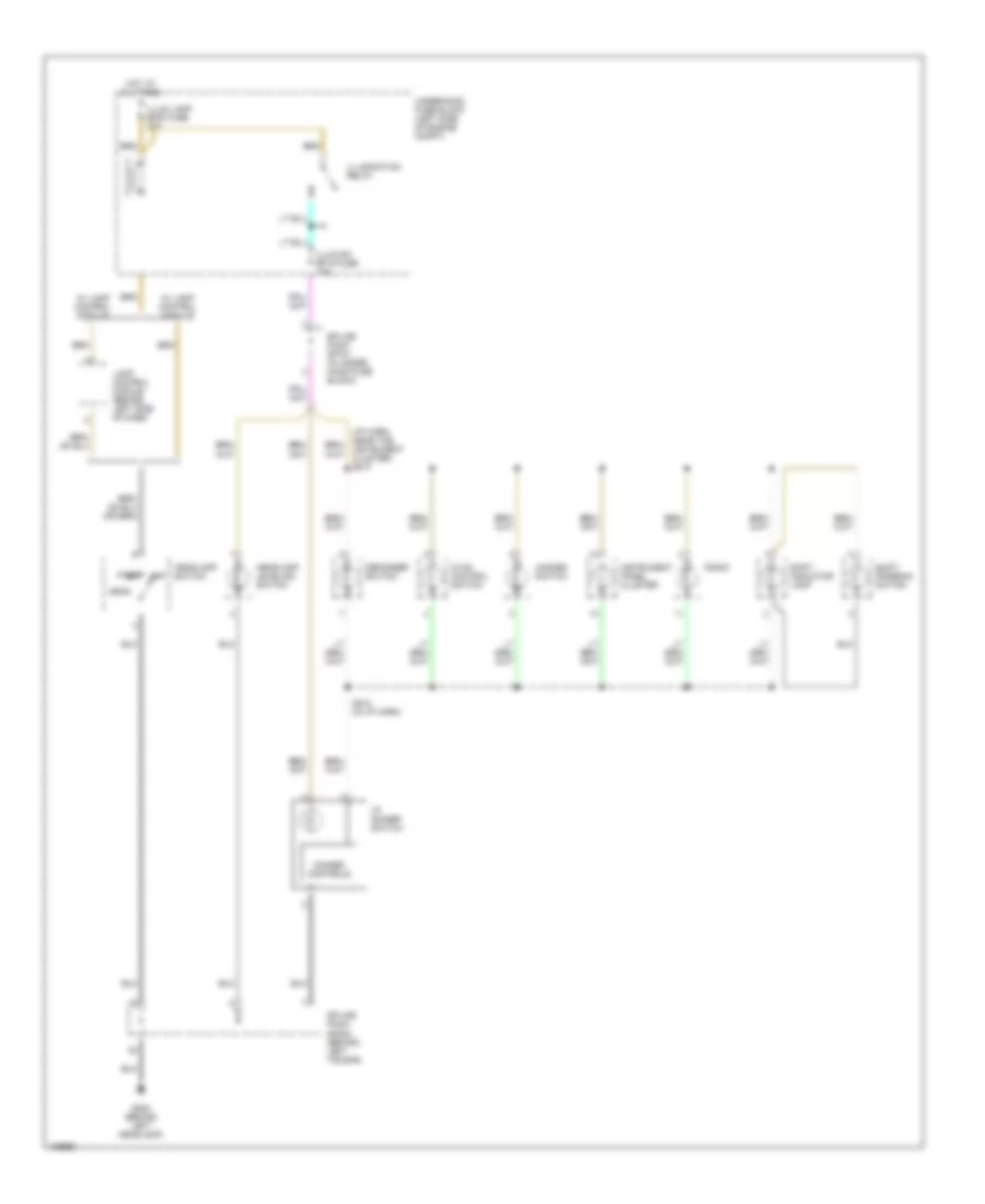Instrument Illumination Wiring Diagram, with Dimmer for Chevrolet Aveo LS 2004
