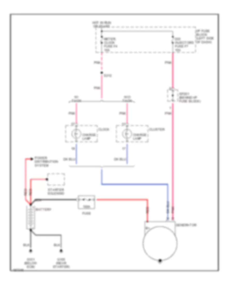 Charging Wiring Diagram for Chevrolet Aveo LS 2004