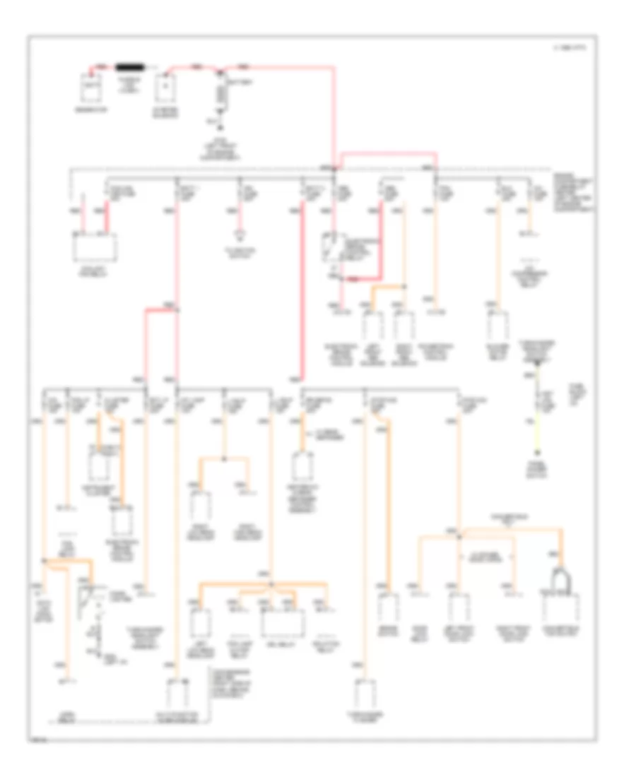 Power Distribution Wiring Diagram 1 of 2 for Chevrolet Cavalier LS 1996