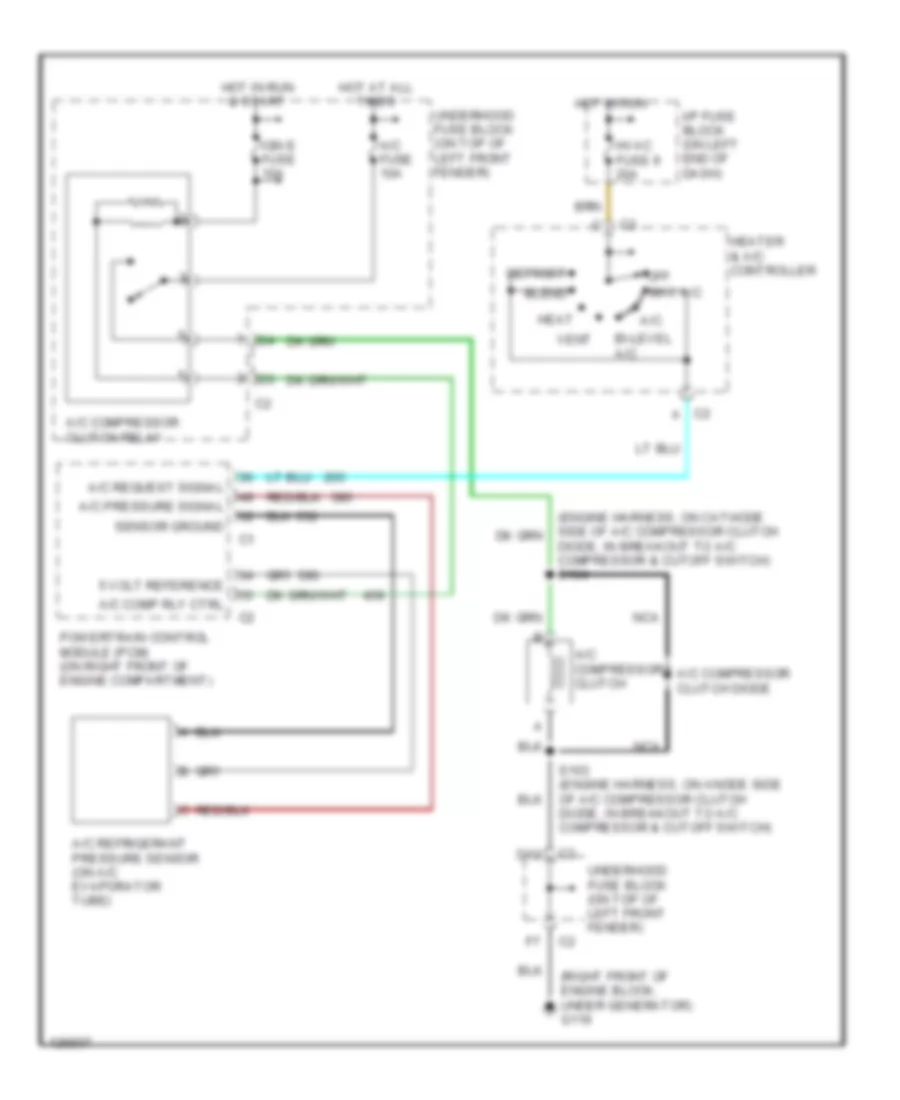 2 2L VIN 4 Compressor Wiring Diagram for Chevrolet S10 Pickup 2000