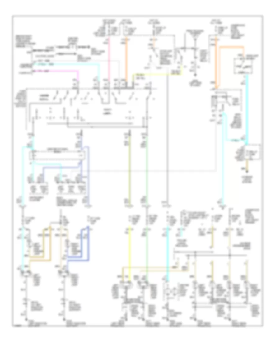 Exterior Lamps Wiring Diagram for Chevrolet S10 Pickup 2000