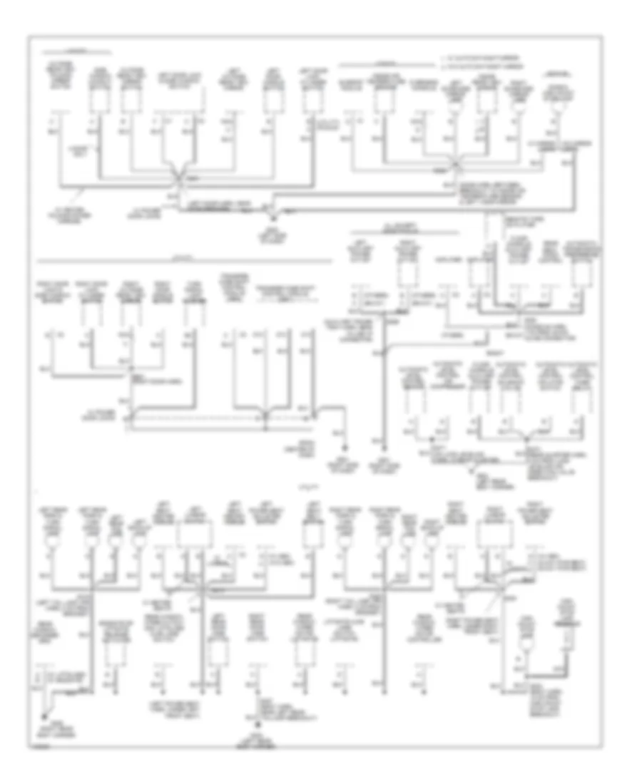 Ground Distribution Wiring Diagram 3 of 3 for Chevrolet S10 Pickup 2000