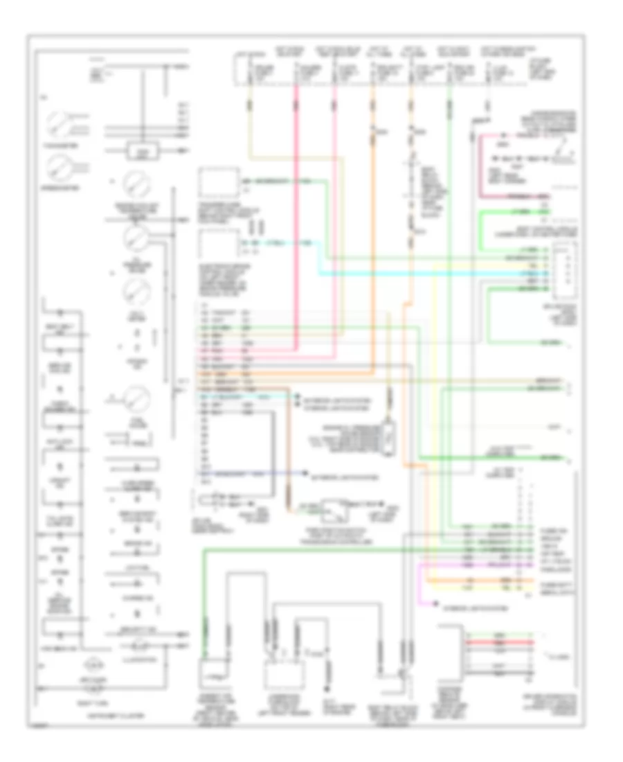 Instrument Cluster Wiring Diagram 1 of 2 for Chevrolet S10 Pickup 2000