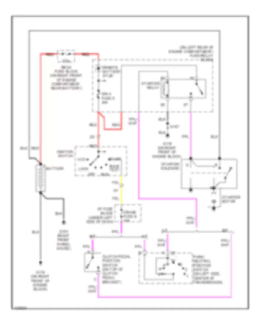5 7L VIN R Starting Wiring Diagram for Chevrolet Cab  Chassis K2000 2500