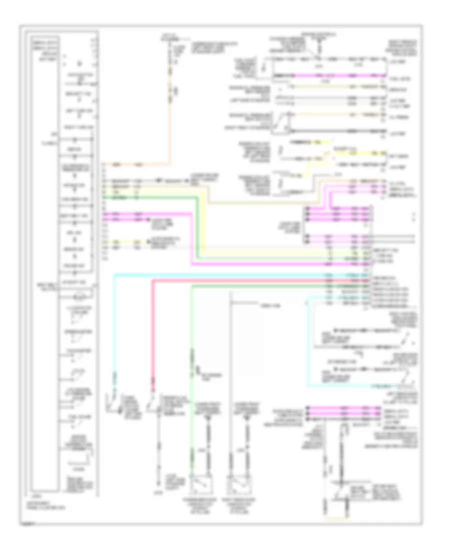 Instrument Cluster Wiring Diagram for Chevrolet Colorado 2012