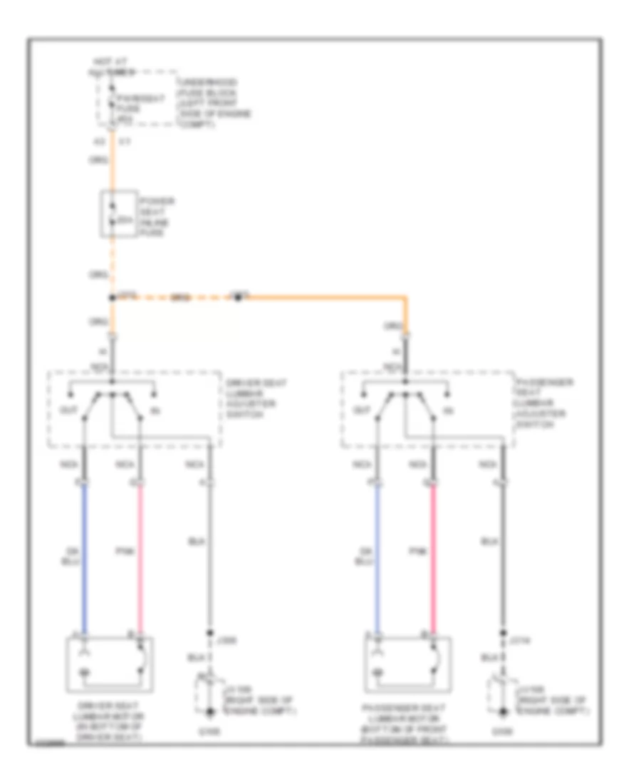 Lumbar Wiring Diagram for Chevrolet Colorado 2012