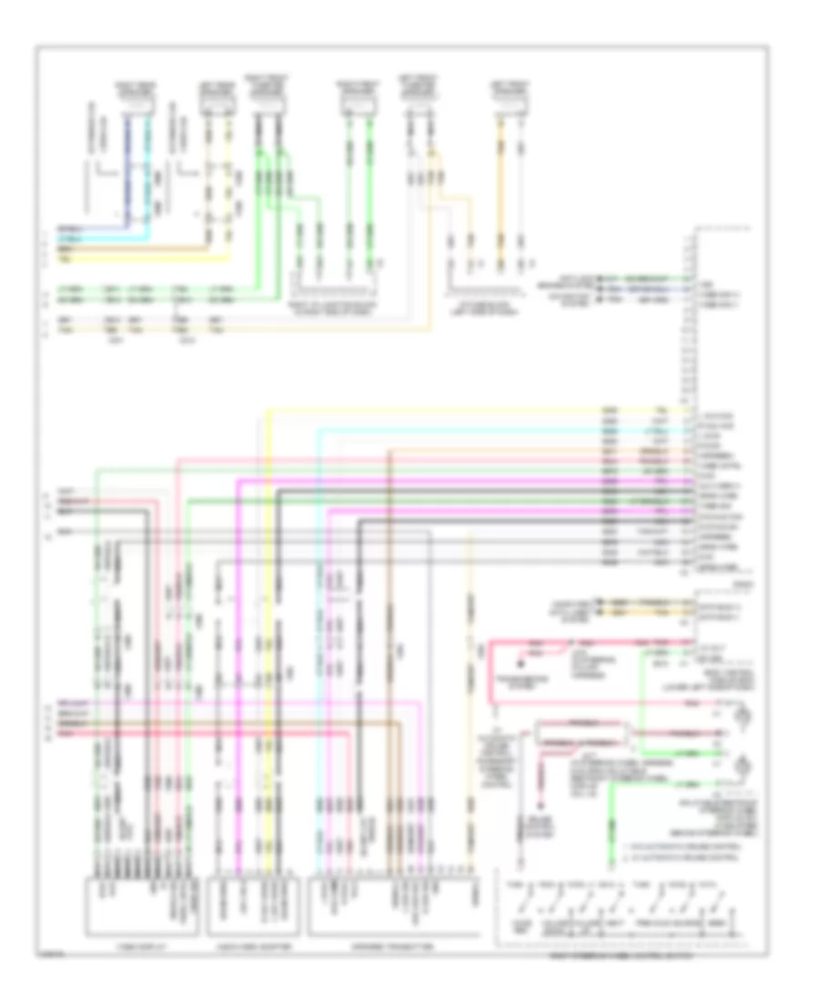 Navigation Wiring Diagram, without Y91  with UQA (3 of 3) for Chevrolet Cab  Chassis Silverado 3500 HD 2011