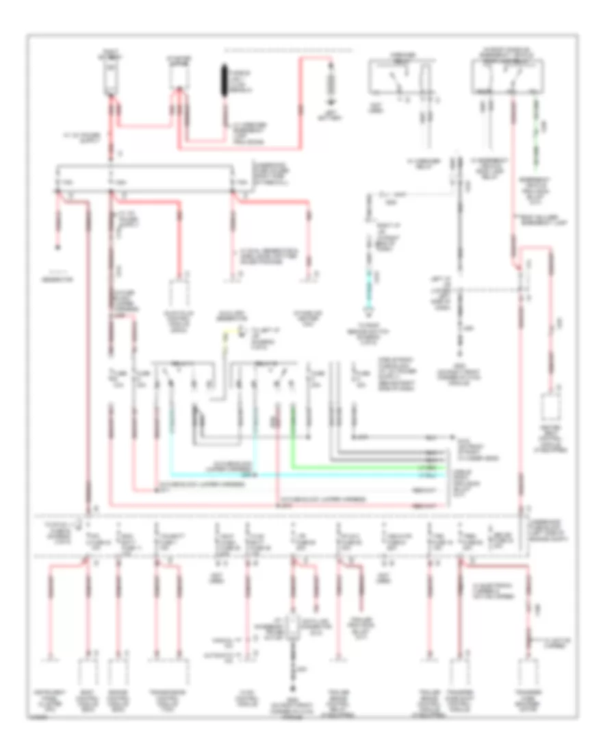 6 6L VIN 8 Power Distribution Wiring Diagram 1 of 5 for Chevrolet Cab  Chassis Silverado HD 2011 3500