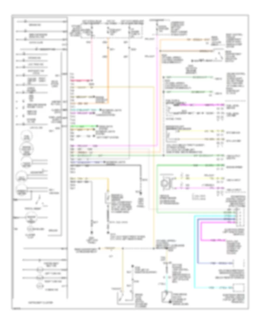 Instrument Cluster Wiring Diagram for Chevrolet Camaro 2002