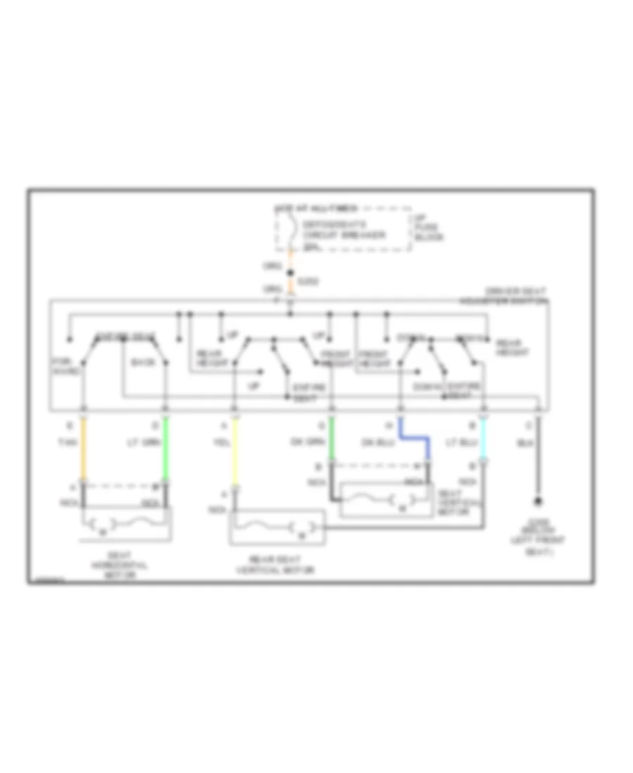 6 Way Power Seat Wiring Diagram for Chevrolet Camaro 2002