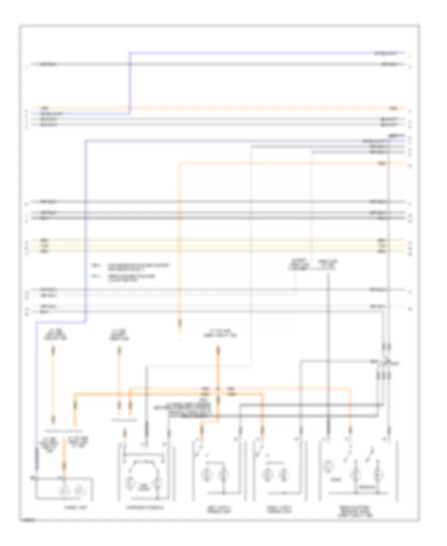 Courtesy Lamps Wiring Diagram (2 of 3) for Chevrolet Cab  Chassis Silverado 3500 2004