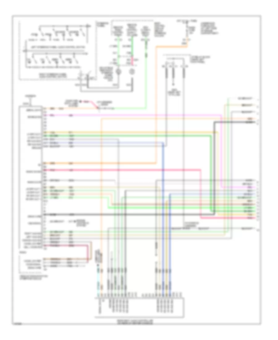 Mid-Line Radio Wiring Diagram, with Rear Seat Audio (1 of 3) for Chevrolet Cab  Chassis Silverado 3500 2004