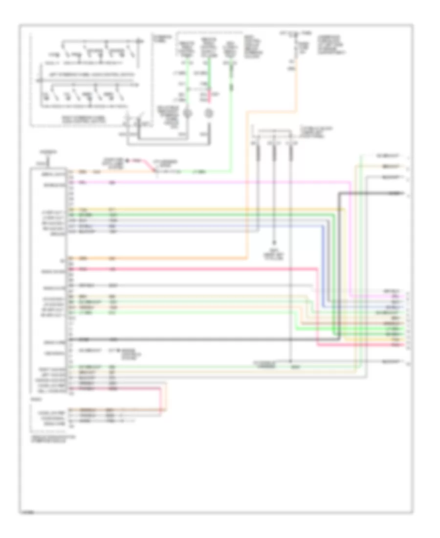 Mid-Line Radio Wiring Diagram, without Rear Seat Audio (1 of 3) for Chevrolet Cab  Chassis Silverado 3500 2004