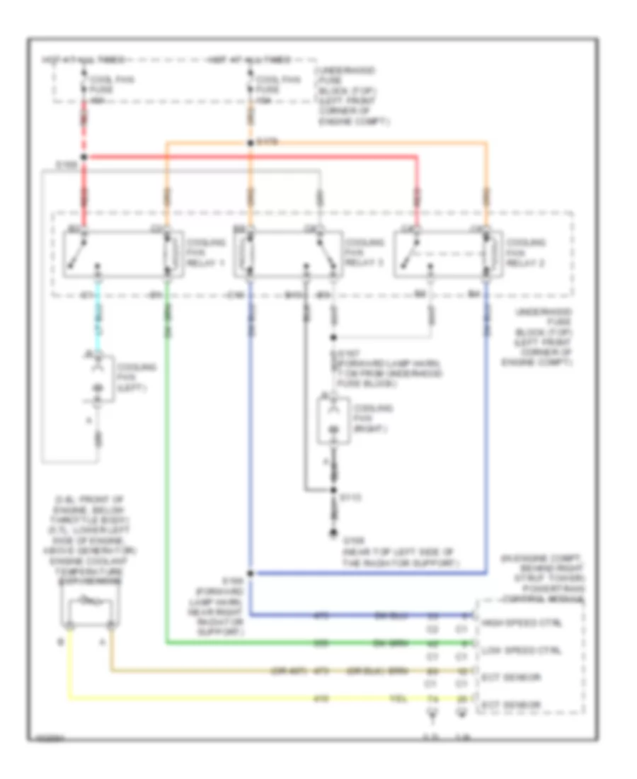 Cooling Fan Wiring Diagram for Chevrolet Camaro SS 2002