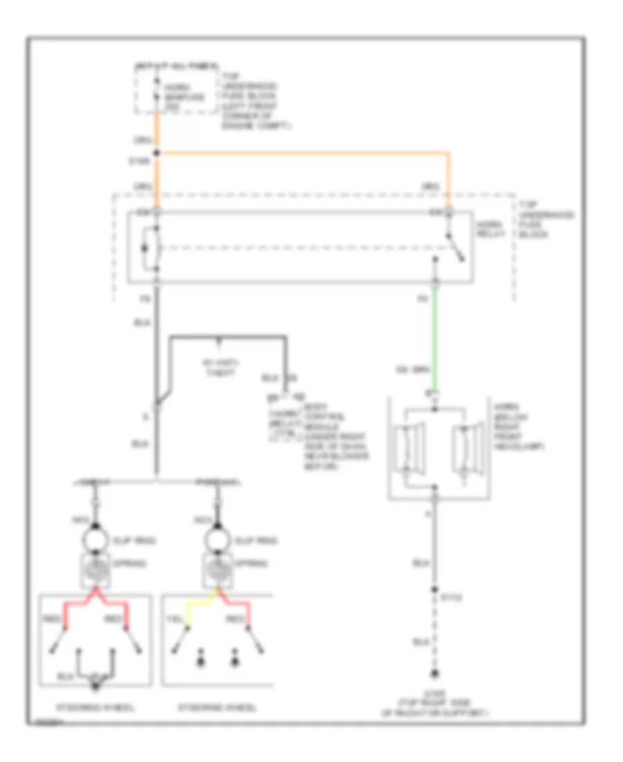 Horn Wiring Diagram for Chevrolet Camaro SS 2002