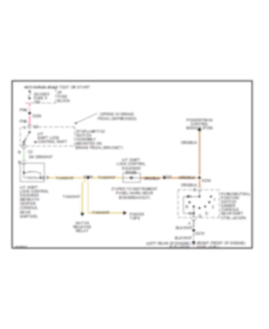 Shift Interlock Wiring Diagram for Chevrolet Camaro SS 2002