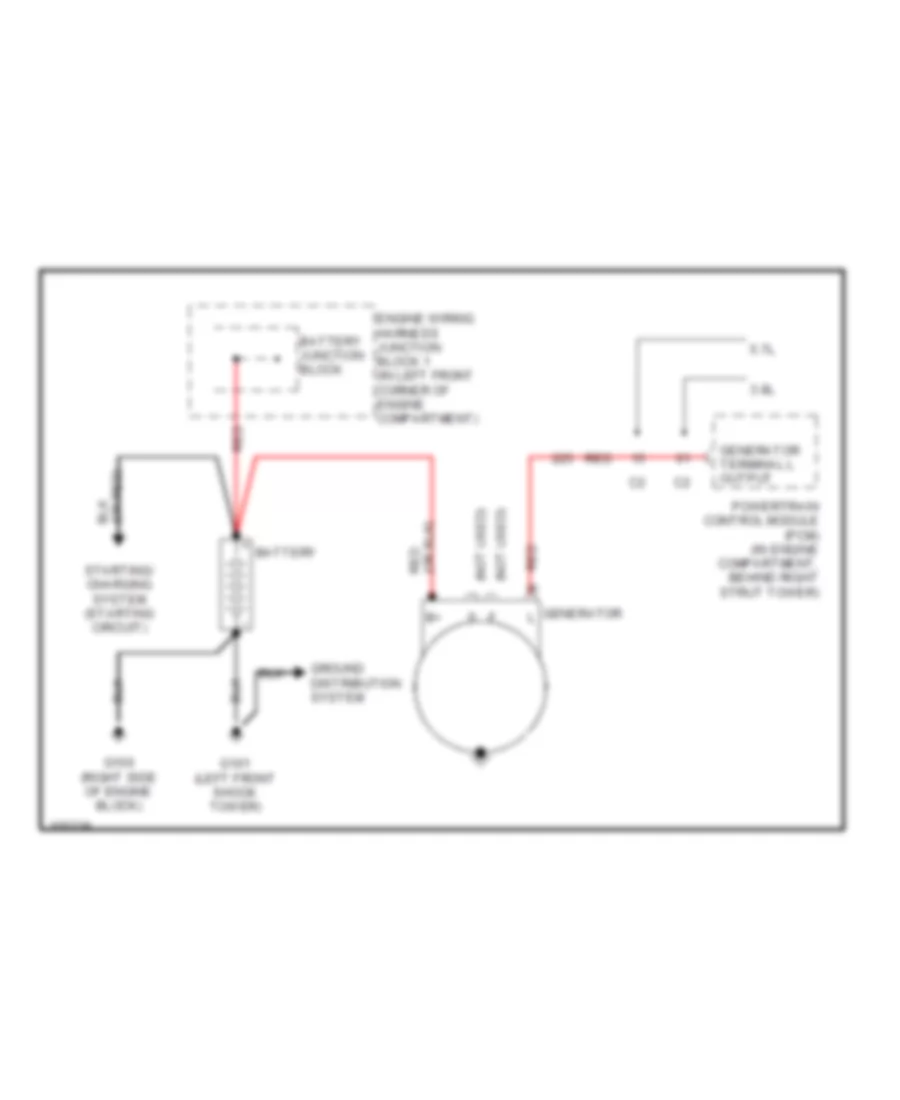 Charging Wiring Diagram for Chevrolet Camaro SS 2002