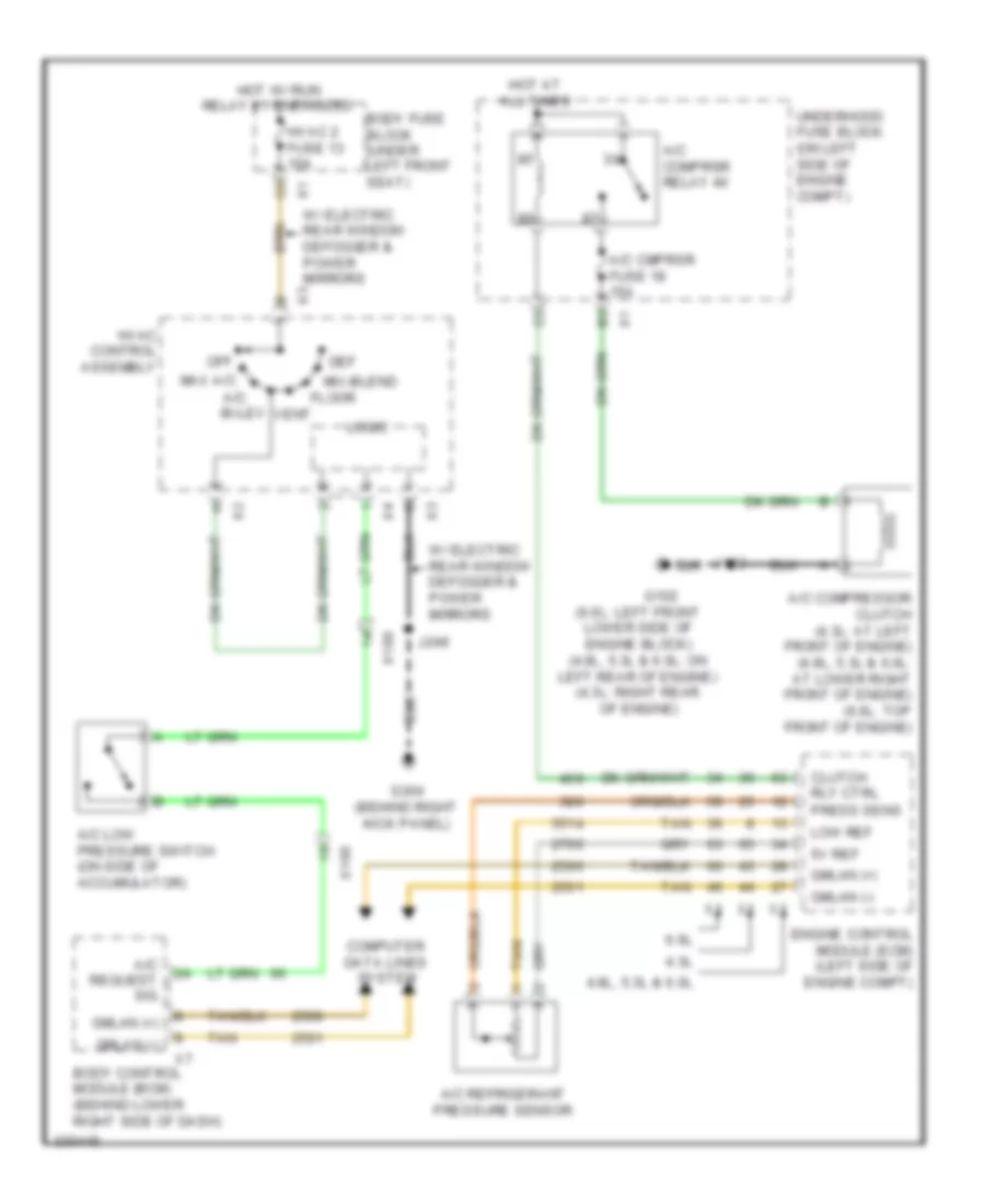 Электросхема компрессора для Chevrolet RV Cutaway G2011 3500