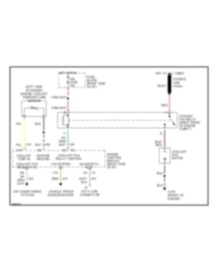 Cooling Fan Wiring Diagram for Chevrolet APV 1991