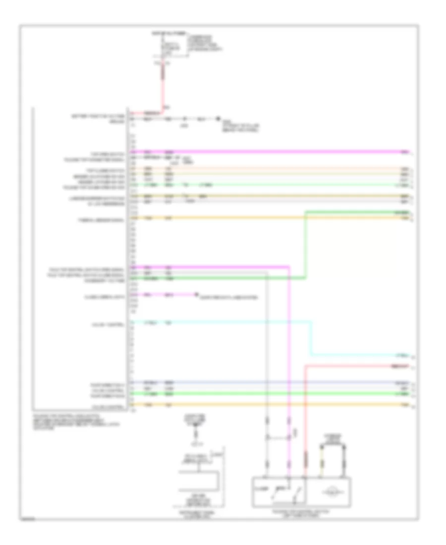 Convertible Top Wiring Diagram, with Power Top (1 of 2) for Chevrolet Corvette Grand Sport 2012
