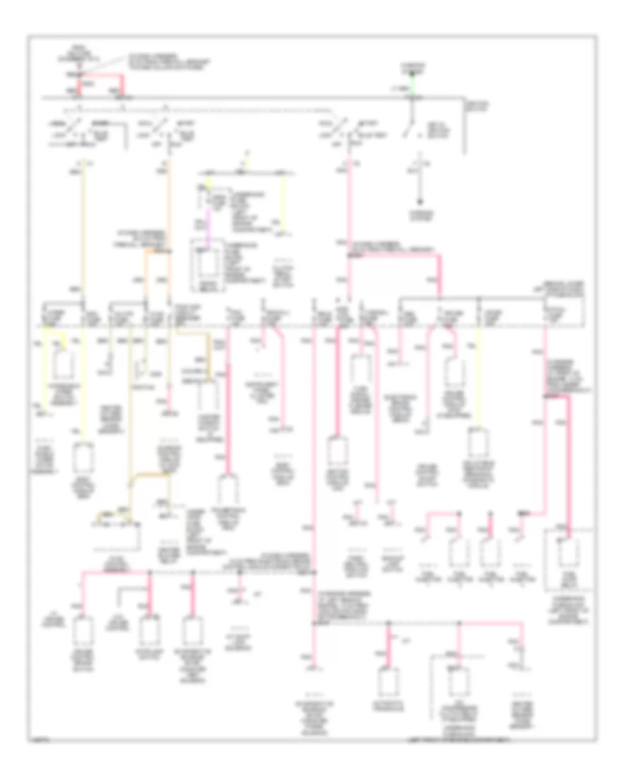 Power Distribution Wiring Diagram 2 of 2 for Chevrolet Cavalier 2004