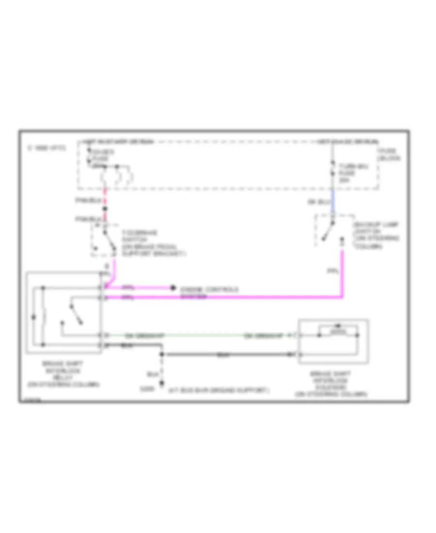 Shift Interlock Wiring Diagram for Chevrolet Cutaway G30 1995