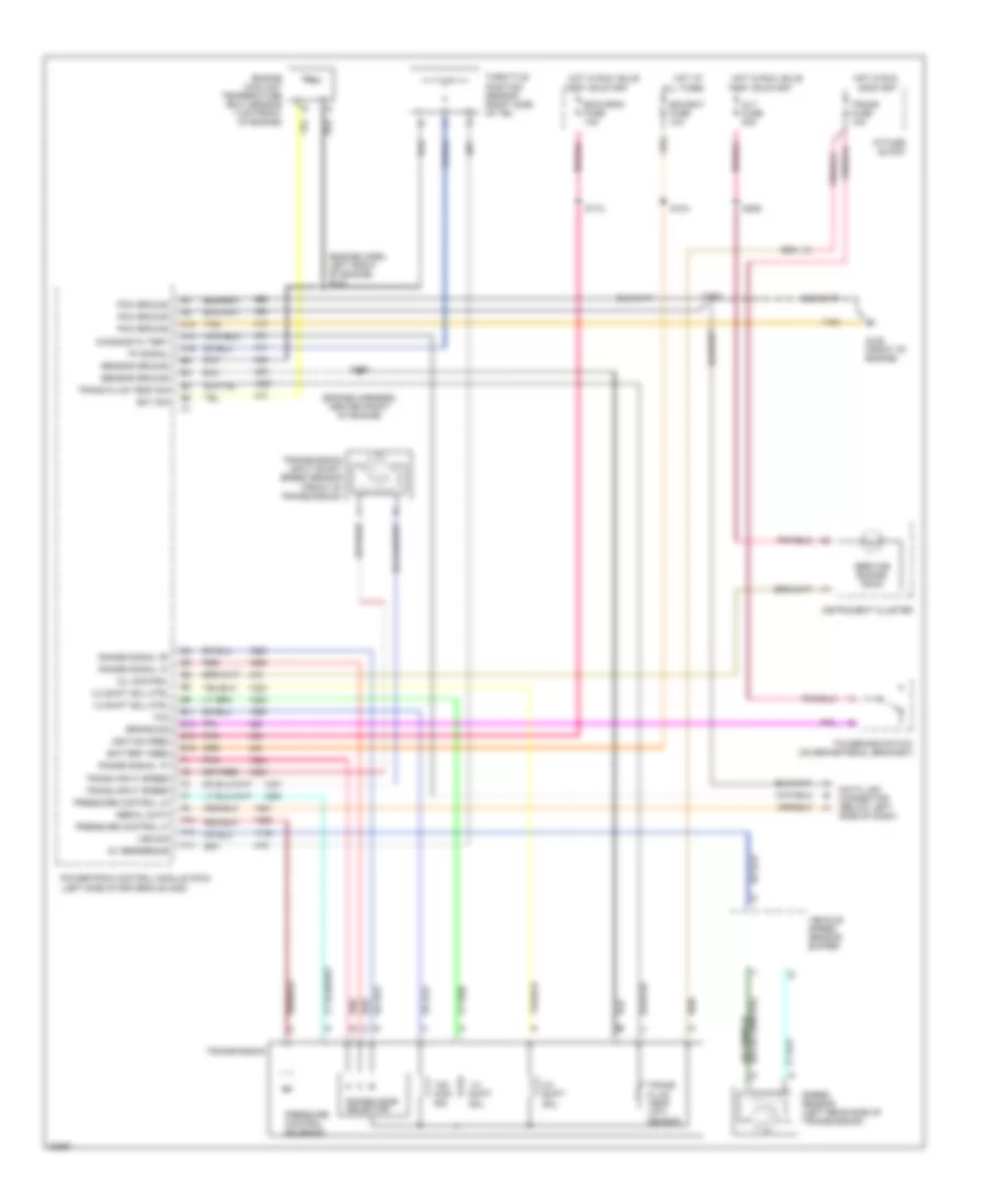 5.7L (VIN K), Transmission Wiring Diagram for Chevrolet Cutaway G30 1995