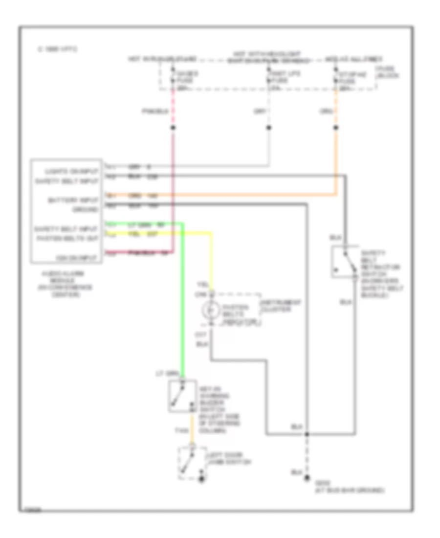 Warning System Wiring Diagrams Cutaway Chassis for Chevrolet Cutaway G30 1995