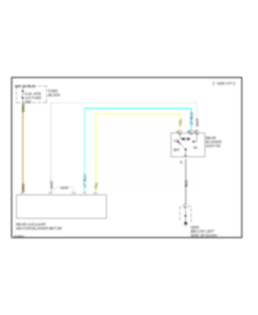 Rear Heater Wiring Diagram for Chevrolet Cutaway G30 1995