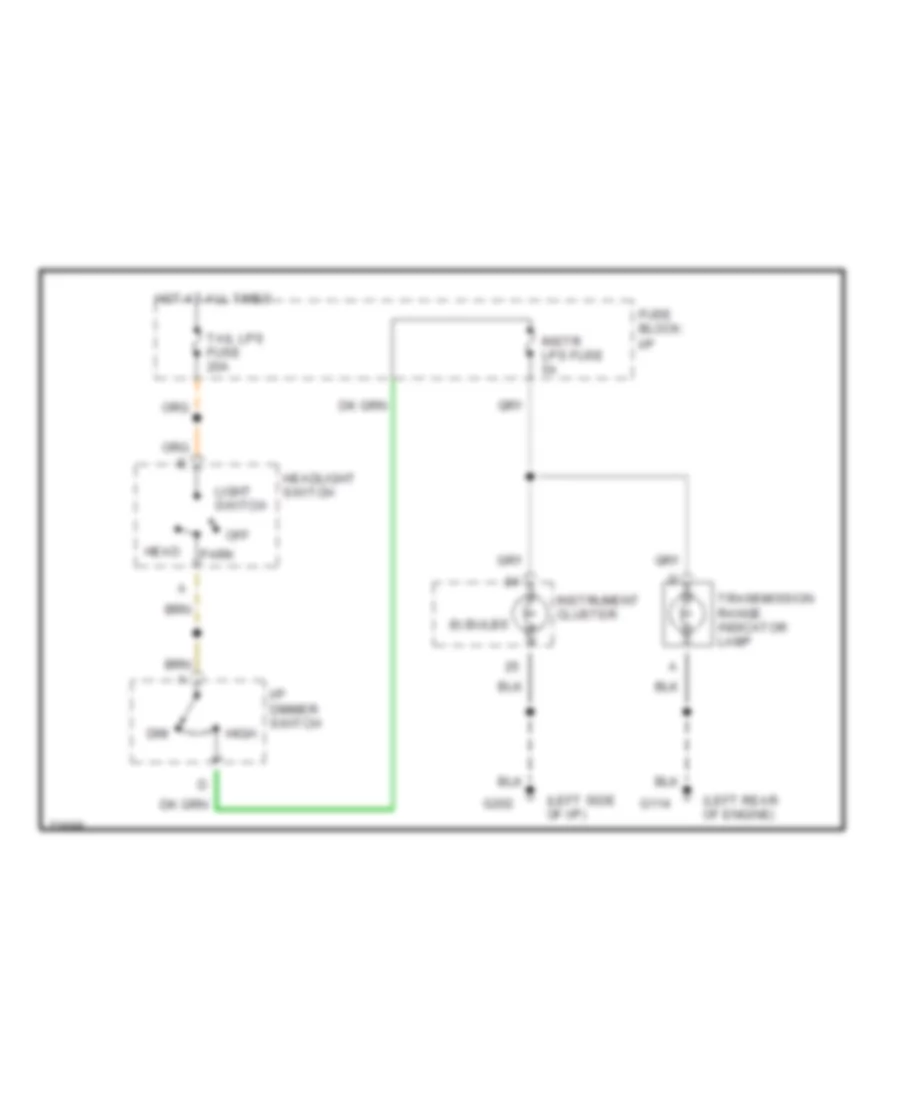 Interior Light Wiring Diagram, Motor Home Chassis for Chevrolet Cutaway G30 1995