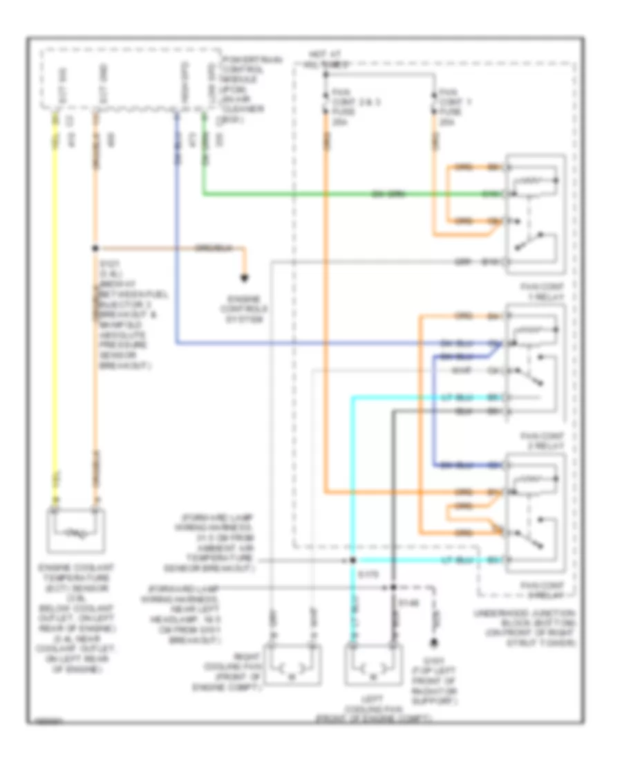 Cooling Fan Wiring Diagram for Chevrolet Monte Carlo SS 2004