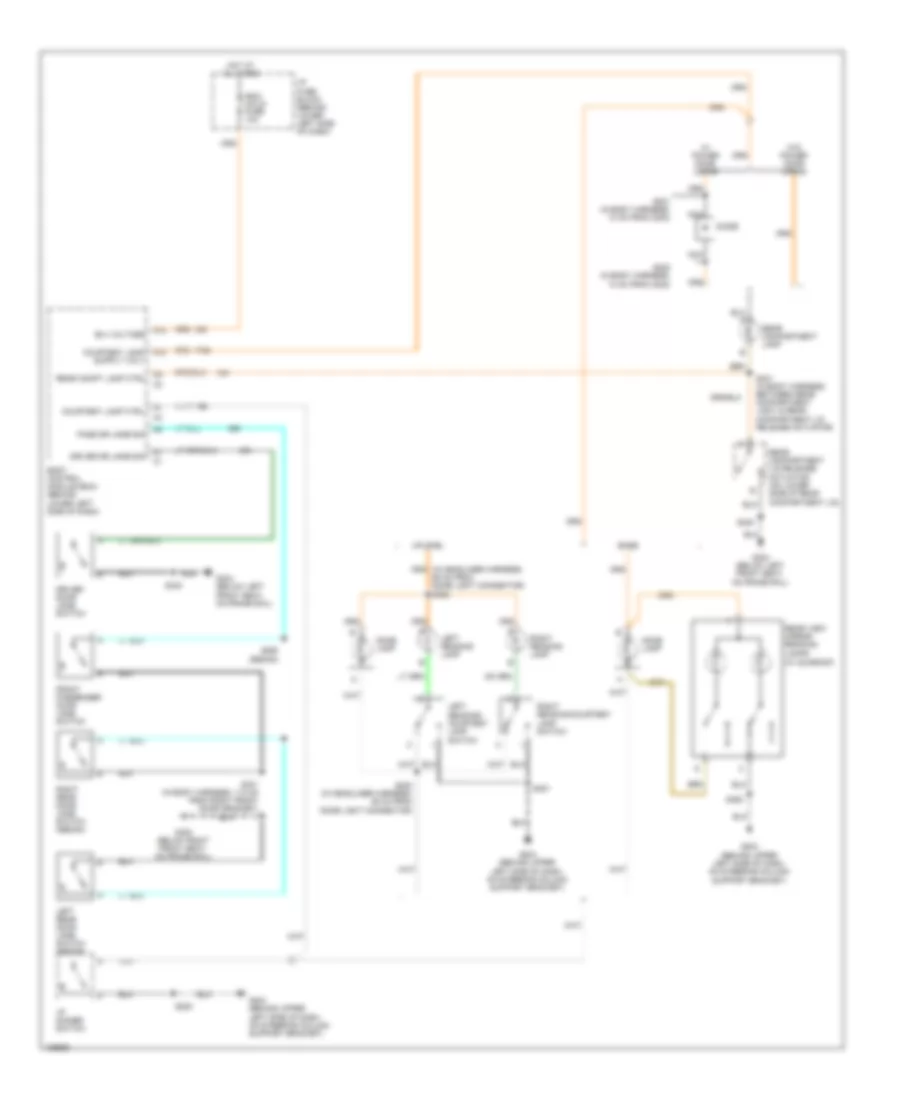 Courtesy Lamps Wiring Diagram for Chevrolet Cavalier LS 2004