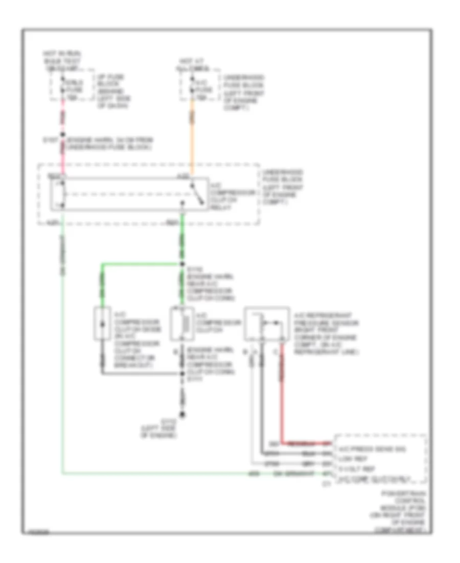 2 2L VIN 4 Compressor Wiring Diagram for Chevrolet Cavalier 2002