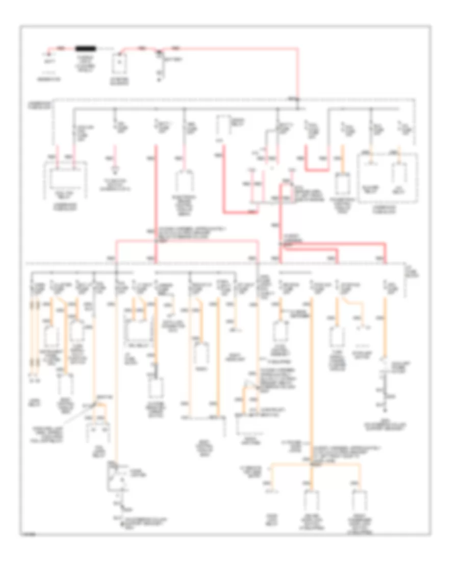 Power Distribution Wiring Diagram 1 of 2 for Chevrolet Cavalier 2002